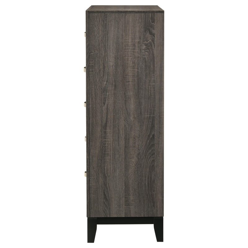 Watson 5-drawer Bedroom Chest Grey Oak - 212425