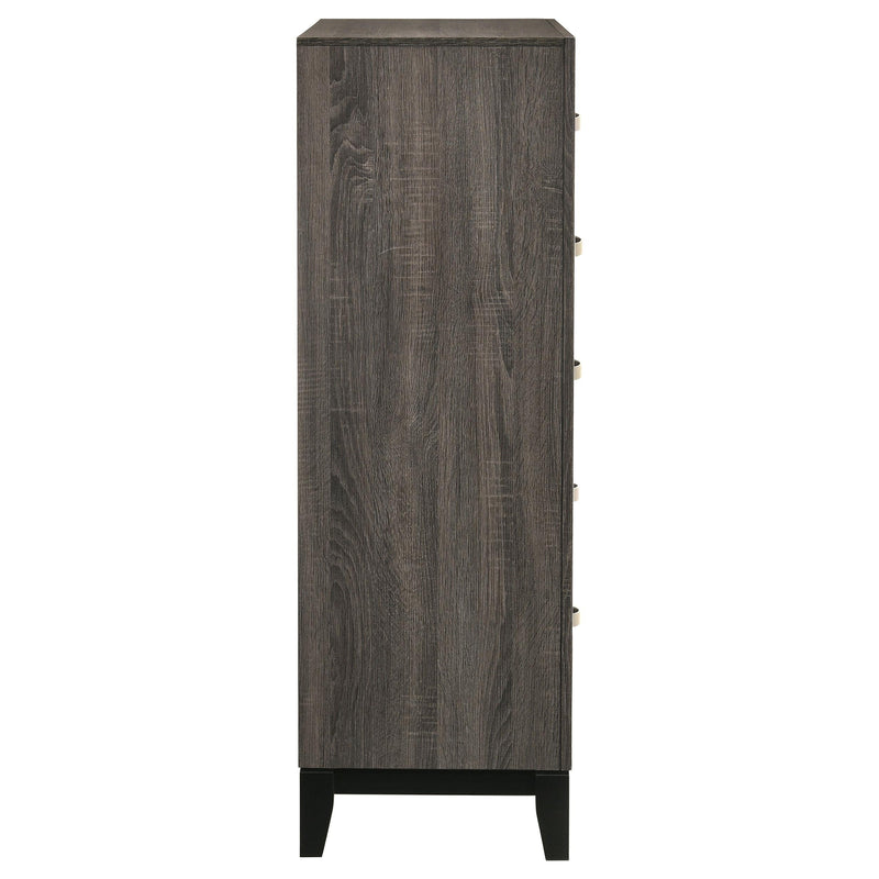 Watson 5-drawer Bedroom Chest Grey Oak - 212425