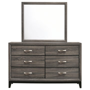 Watson 6-drawer Dresser with Mirror Grey Oak - 212423M