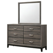 Watson 6-drawer Dresser with Mirror Grey Oak - 212423M
