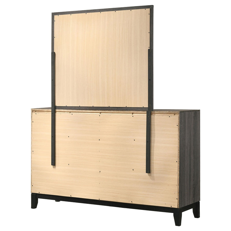 Watson 6-drawer Dresser with Mirror Grey Oak - 212423M