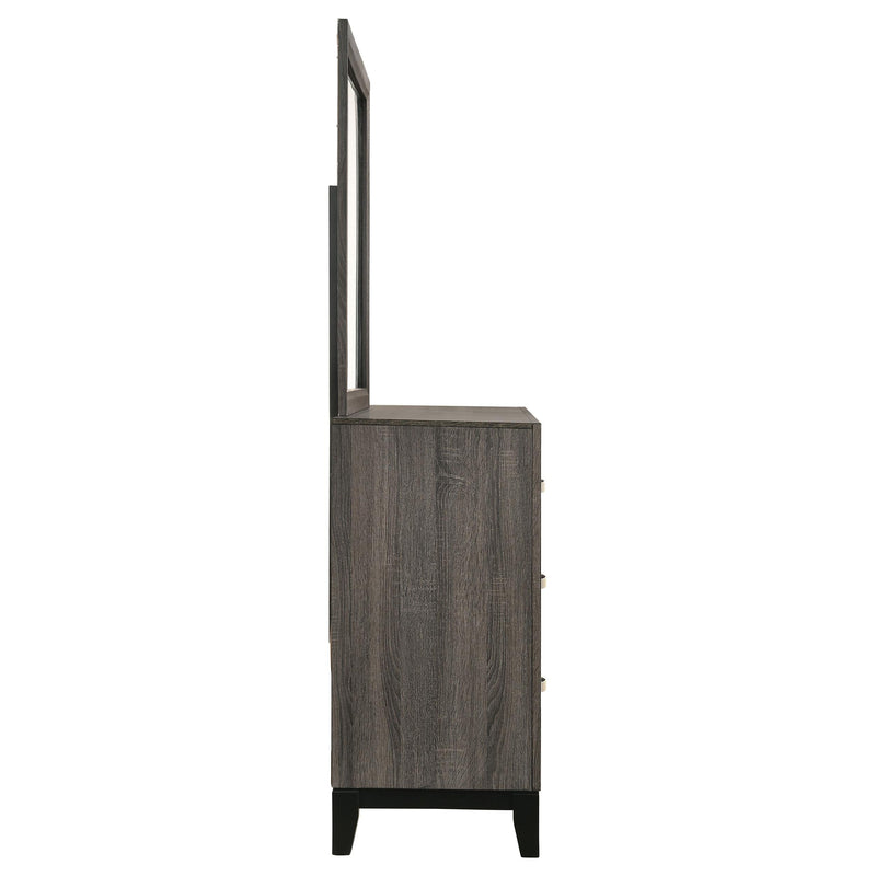 Watson 6-drawer Dresser with Mirror Grey Oak - 212423M