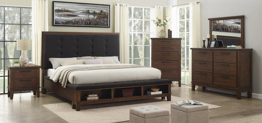 Watson Brown Upholstered Storage Panel Bedroom Set - Lara FurnitureBedroom Set