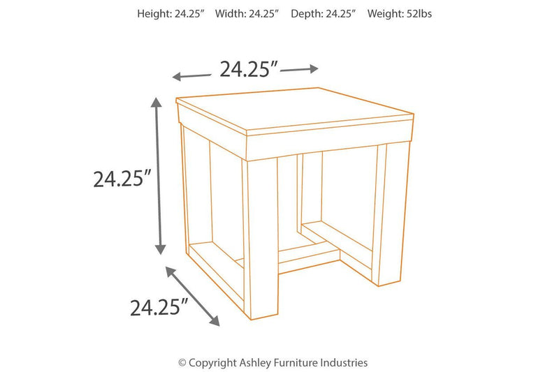 Watson Dark Brown End Table - Lara FurnitureEnd Table