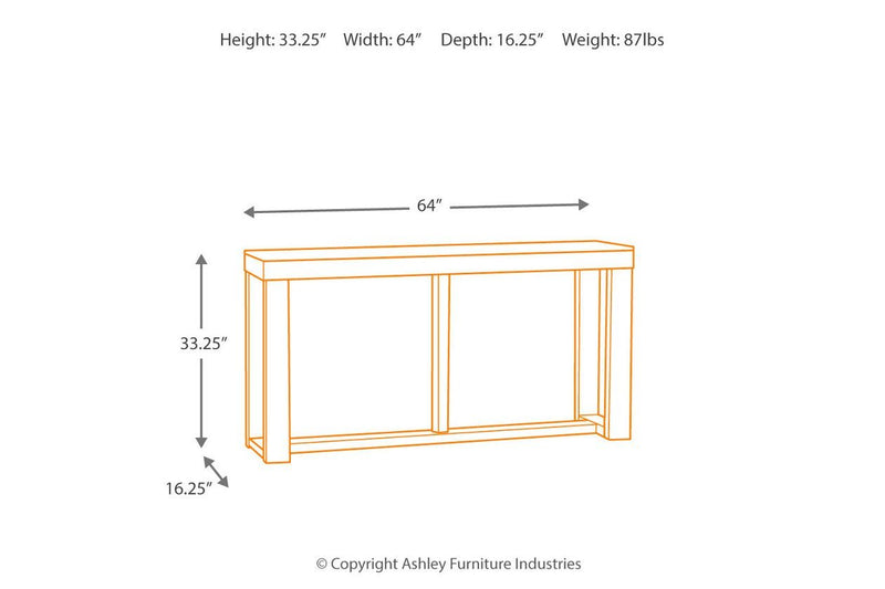 Watson Dark Brown Sofa/Console Table - Lara FurnitureSofa Table