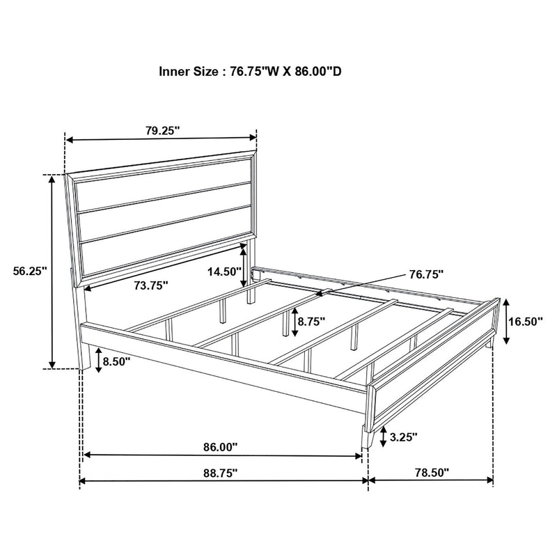 Watson Five-piece California King Bedroom Set Grey Oak - 212421KW-S5