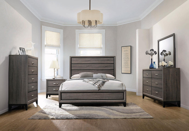 Watson Five-piece Eastern King Bedroom Set Grey Oak - 212421KE-S5