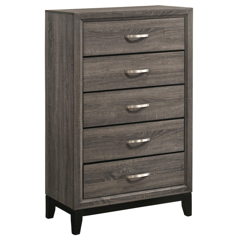 Watson Five-piece Twin Bedroom Set Grey Oak - 212421T-S5