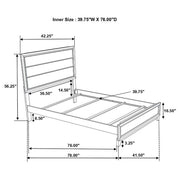 Watson Five-piece Twin Bedroom Set Grey Oak - 212421T-S5