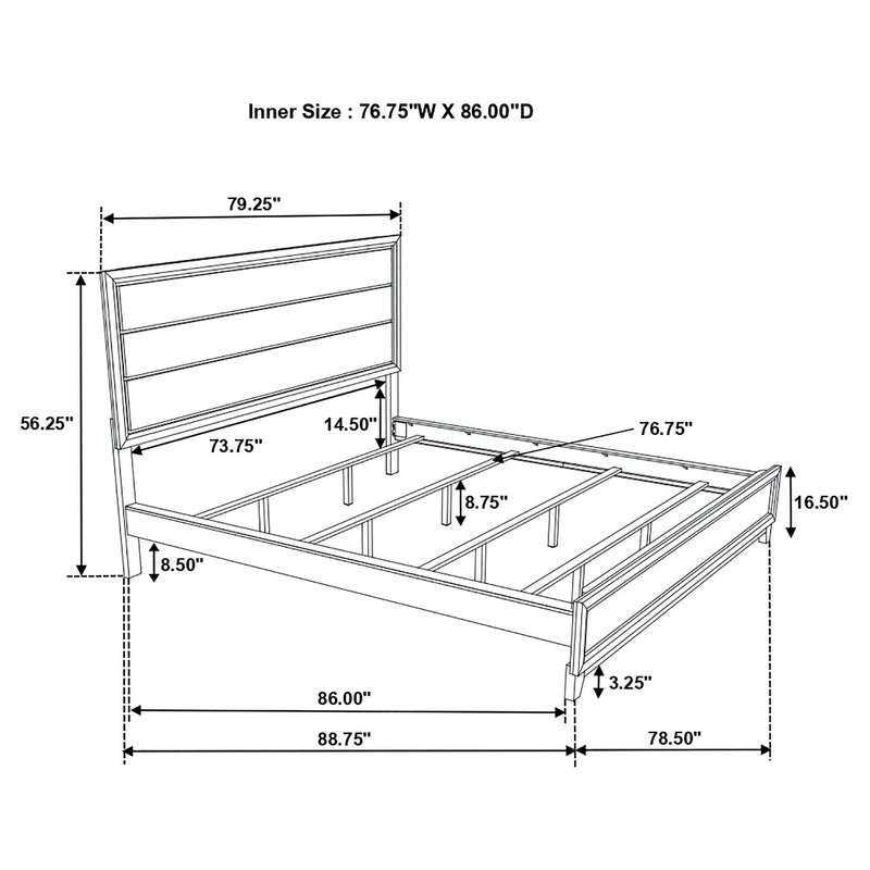 Watson Four-piece California King Bedroom Set Grey Oak - 212421KW-S4