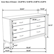 Watson Four-piece Eastern King Bedroom Set Grey Oak - 212421KE-S4