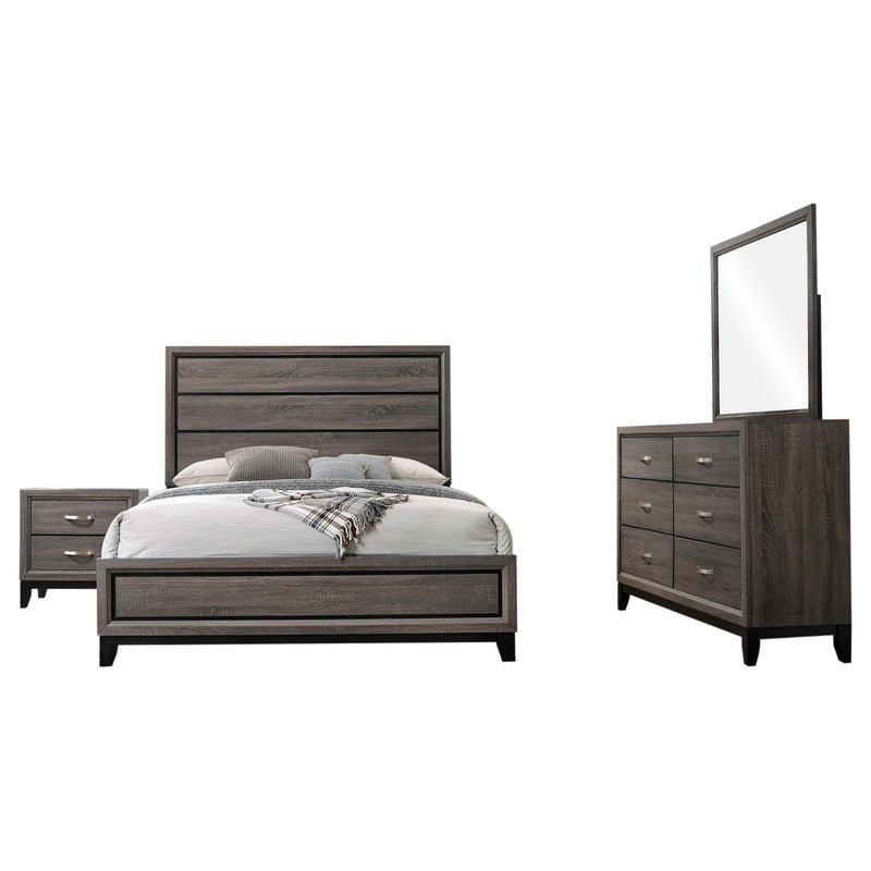 Watson Four-piece Eastern King Bedroom Set Grey Oak - 212421KE-S4