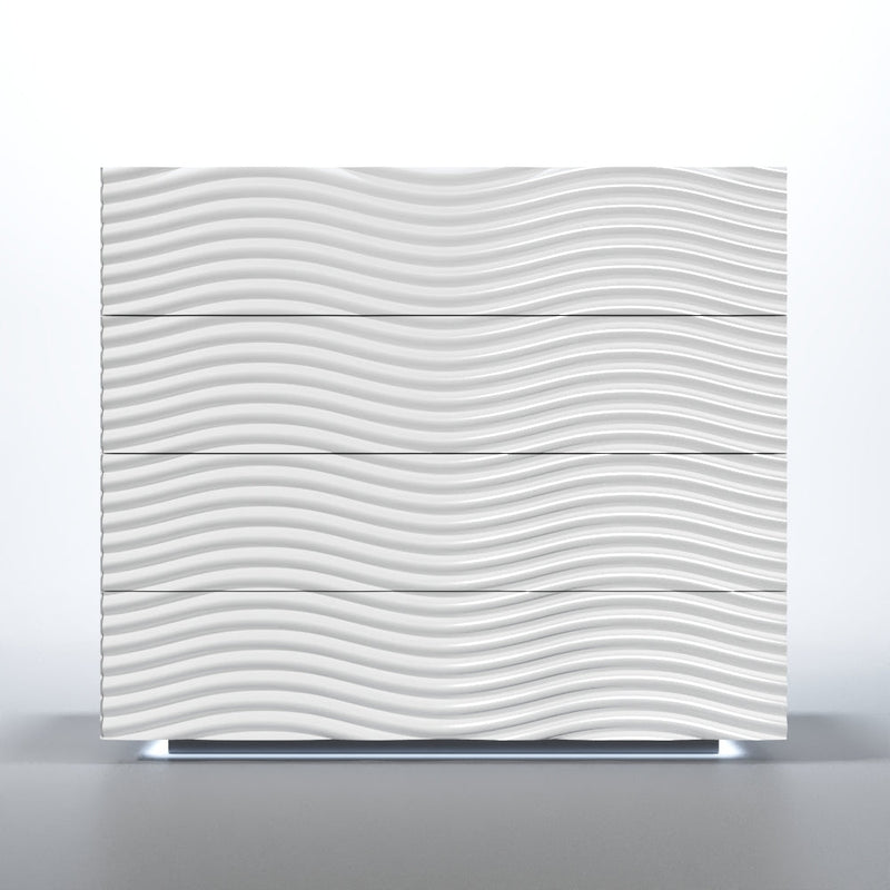 Wave Bedroom White Set - Lara Furniture
