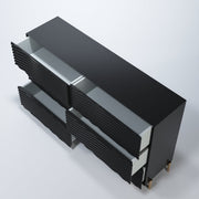 Wave Dressers/Chest Dark Grey Set - Lara Furniture