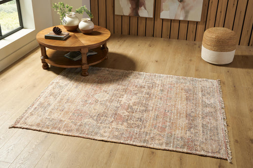 Waycotten Orange/Brown/White Medium Rug - R408992