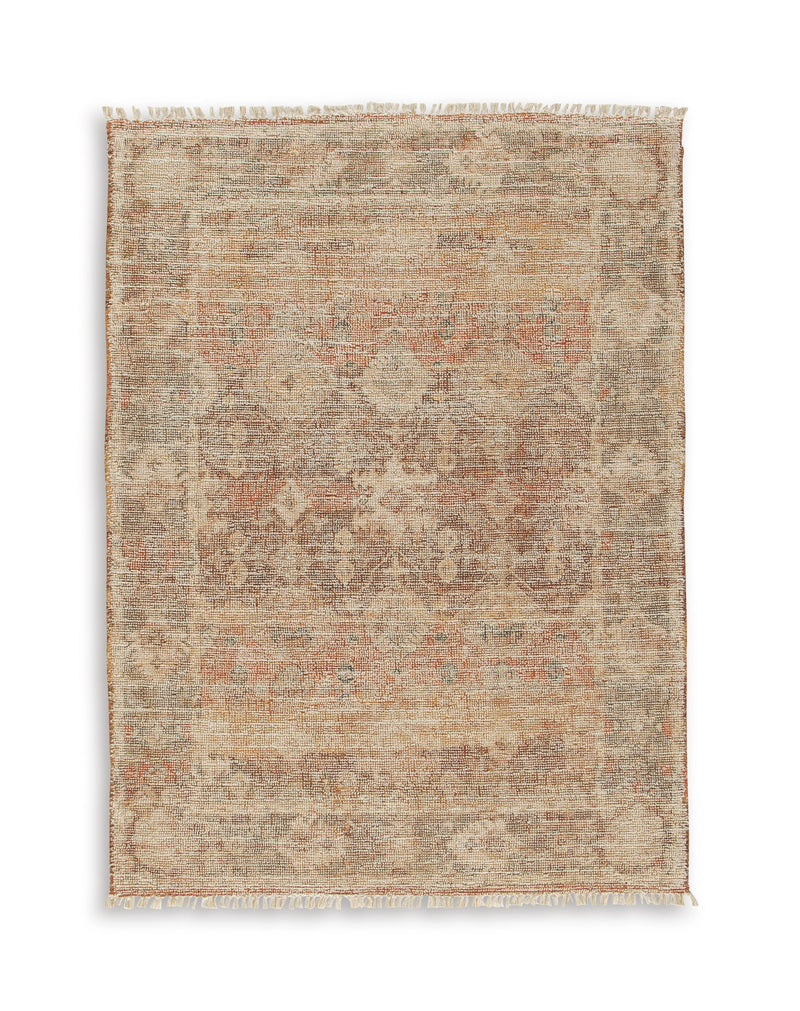 Waycotten Orange/Brown/White Medium Rug - R408992
