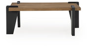 Weathermore Brown/Black Coffee Table - T531-1