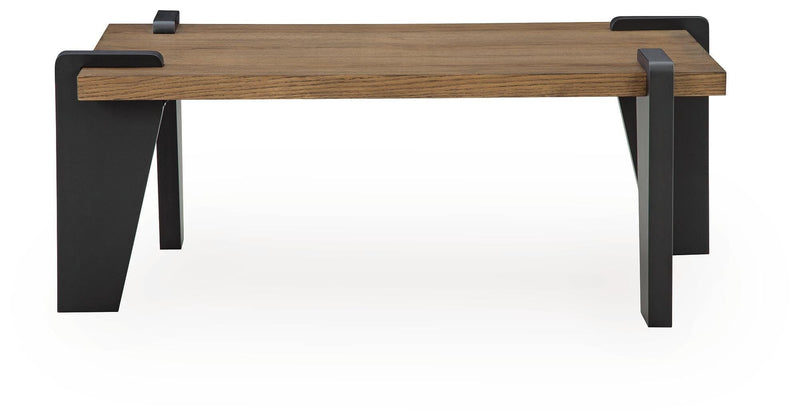 Weathermore Brown/Black Coffee Table - T531-1