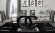 Wells Gray/Black Dining Set - Lara FurnitureDining Room Set