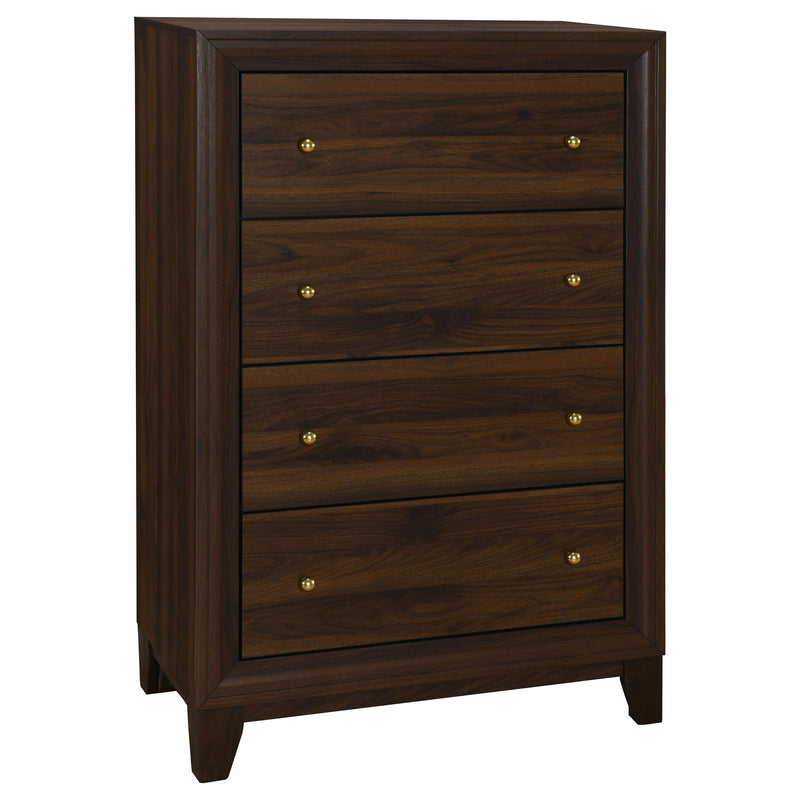 Welsley 4-drawer Chest of Drawers Walnut - 223445