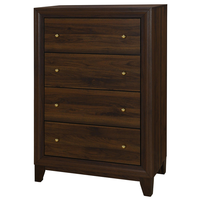 Welsley 4-drawer Chest of Drawers Walnut - 223445