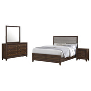Welsley 4-piece Eastern King Bedroom Set Walnut - 223441KE-S4