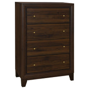 Welsley 5-piece Eastern King Bedroom Set Walnut - 223441KE-S5