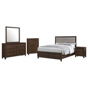 Welsley 5-piece Eastern King Bedroom Set Walnut - 223441KE-S5