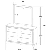 Welsley 6-drawer Dresser and Mirror Walnut - 223443M
