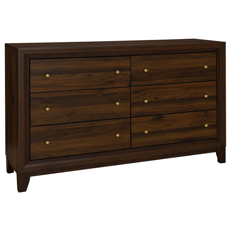 Welsley 6-drawer Dresser Cabinet Walnut - 223443