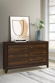 Welsley 6-drawer Dresser Cabinet Walnut - 223443