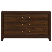 Welsley 6-drawer Dresser Cabinet Walnut - 223443