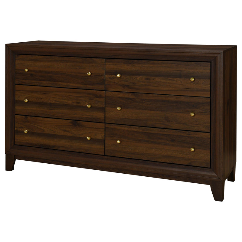 Welsley 6-drawer Dresser Cabinet Walnut - 223443