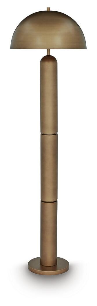 Wendfield Antique Gold Finish Floor Lamp - L208511