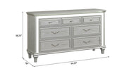 Wendy - 7 Drawers Silver Dresser with LED Light - B256-D