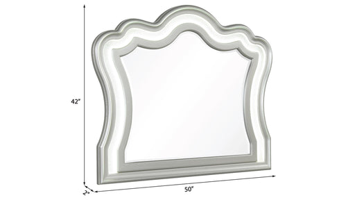 Wendy - Silver Mirror with LED Light - B256-M