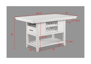 Wendy White Counter Height Dining Set - Lara FurnitureCounter Height Set
