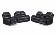 Wesley Black Sofa & Loveseat & Chair - WESLEY-BK-SLC