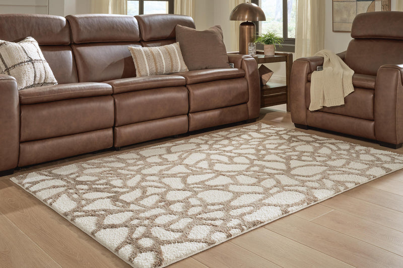 Wessonland Ivory/Brown/Gray Medium Rug - R408652