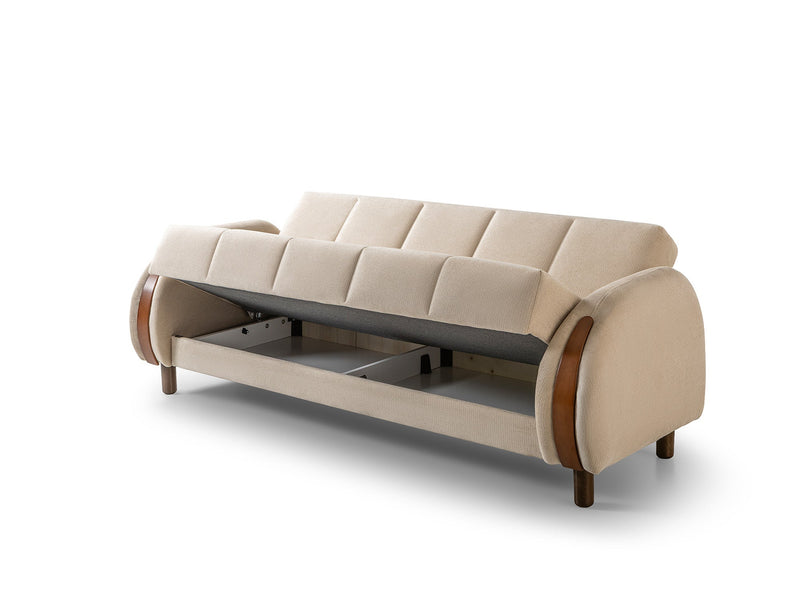 West Convertible Loveseat in Beige - 200-ST-WES-FLORIA05-2