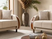 West Convertible Loveseat in Beige - 200-ST-WES-FLORIA05-2