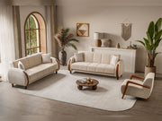 West Convertible Loveseat in Beige - 200-ST-WES-FLORIA05-2