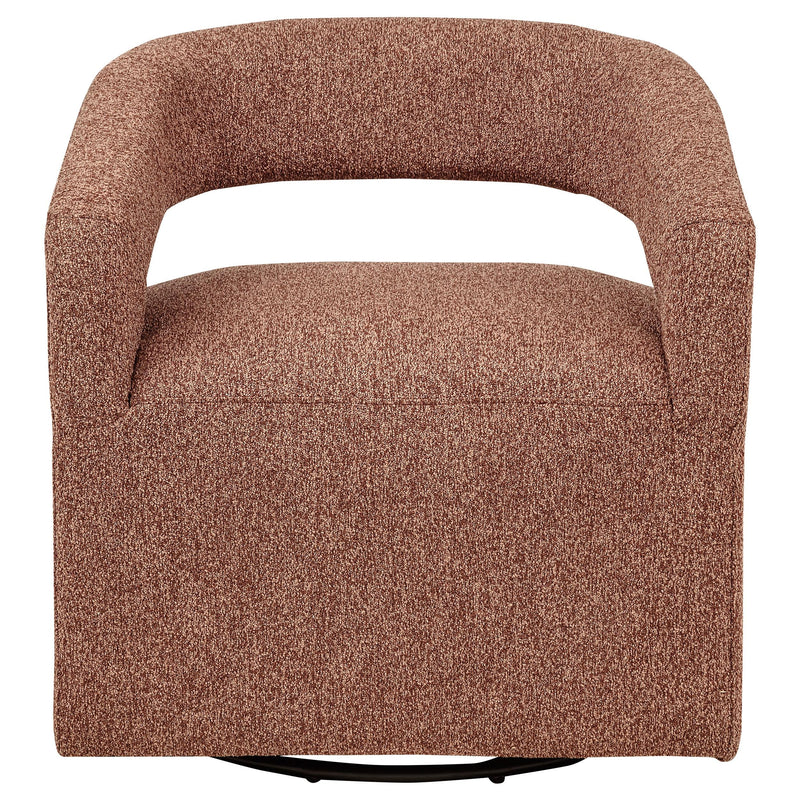 Westhill Boucle Upholstered Swivel Accent Chair Berry - 907539