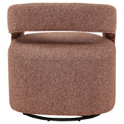Westhill Boucle Upholstered Swivel Accent Chair Berry - 907539