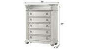 Westin - 5 Drawers Light Gray Chest with Marble Top - B228-C