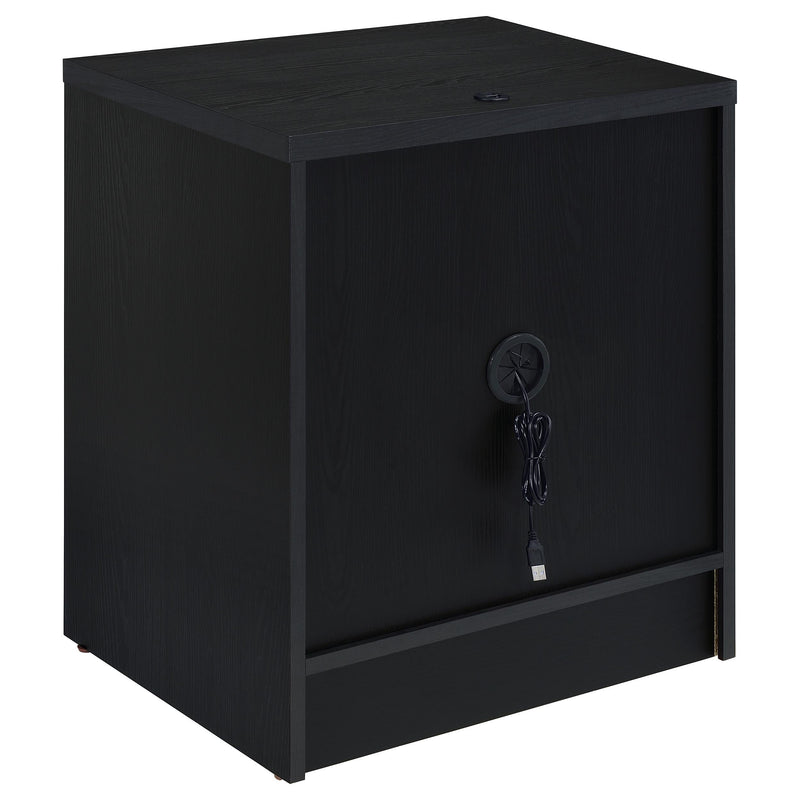 Westpark 2-drawer Nightstand LED Lights and USB Black - 315852