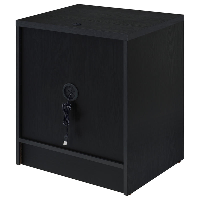 Westpark 2-drawer Nightstand LED Lights and USB Black - 315852