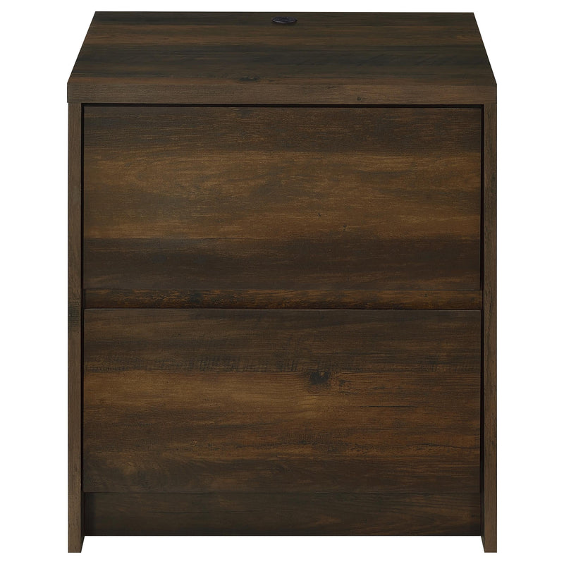 Westpark 2-drawer Nightstand LED Lights and USB Dark Pine - 315882