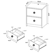 Westpark 2-drawer Nightstand LED Lights and USB Mango - 315902