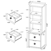 Westpark 3-piece Full Bedroom Set Bookcase Headboard Pine - 315881F-SET